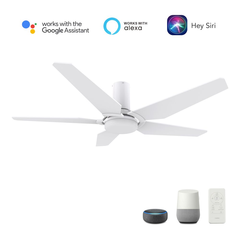 Carro VS525B-L22-W1-1-FM Woodrow  52-inch Smart Ceiling Fan with Remote, Light Kit Included, Works with Google Assistant, Amazon Alexa, and Siri Shortcuts.