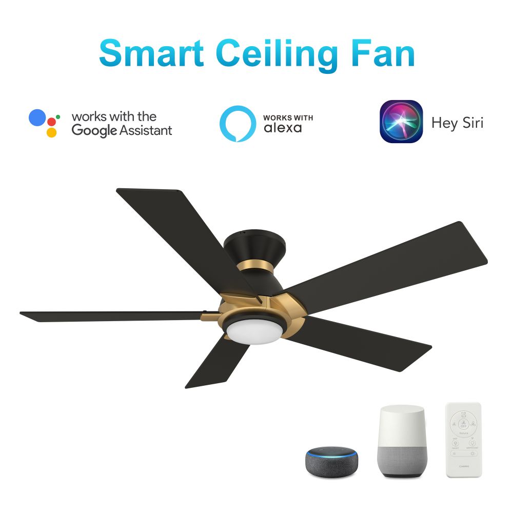 Carro VS525J1-L11-B2-1G-FM Ascender 52-inch Smart Ceiling Fan with Remote, Light Kit Included, Works with Google Assistant, Amazon Alexa, and Siri Shortcuts.