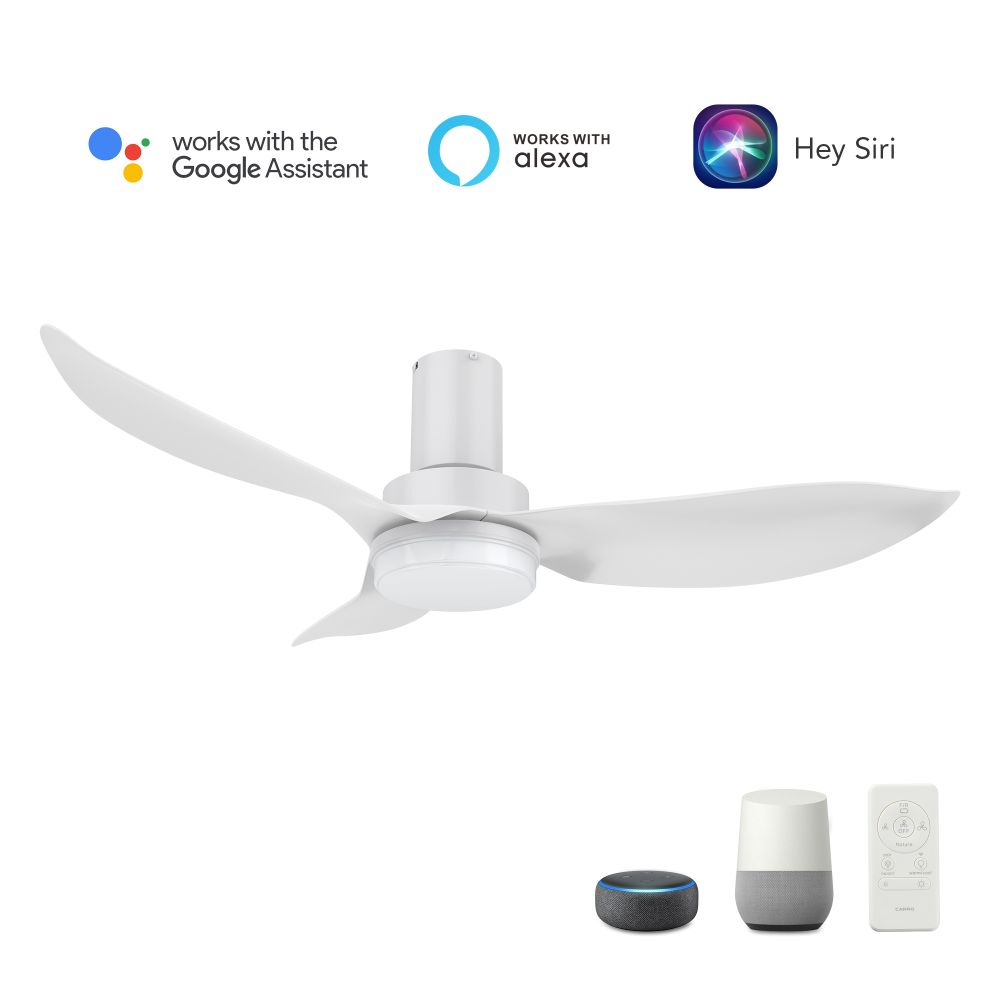 Carro USA VS453V2-L12-W1-1-FM Ryna 45" Smart Ceiling Fan with Remote, Light Kit Included,Works with Google Assistant and Amazon Alexa,Siri Shortcut.