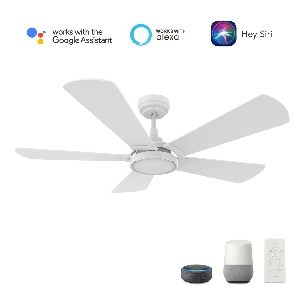 Carro USA VS525B3-L22-W1-1 Winston  52-inch Smart Ceiling Fan with Remote, Light Kit Included, Works with Google Assistant, Amazon Alexa, and Siri Shortcuts.