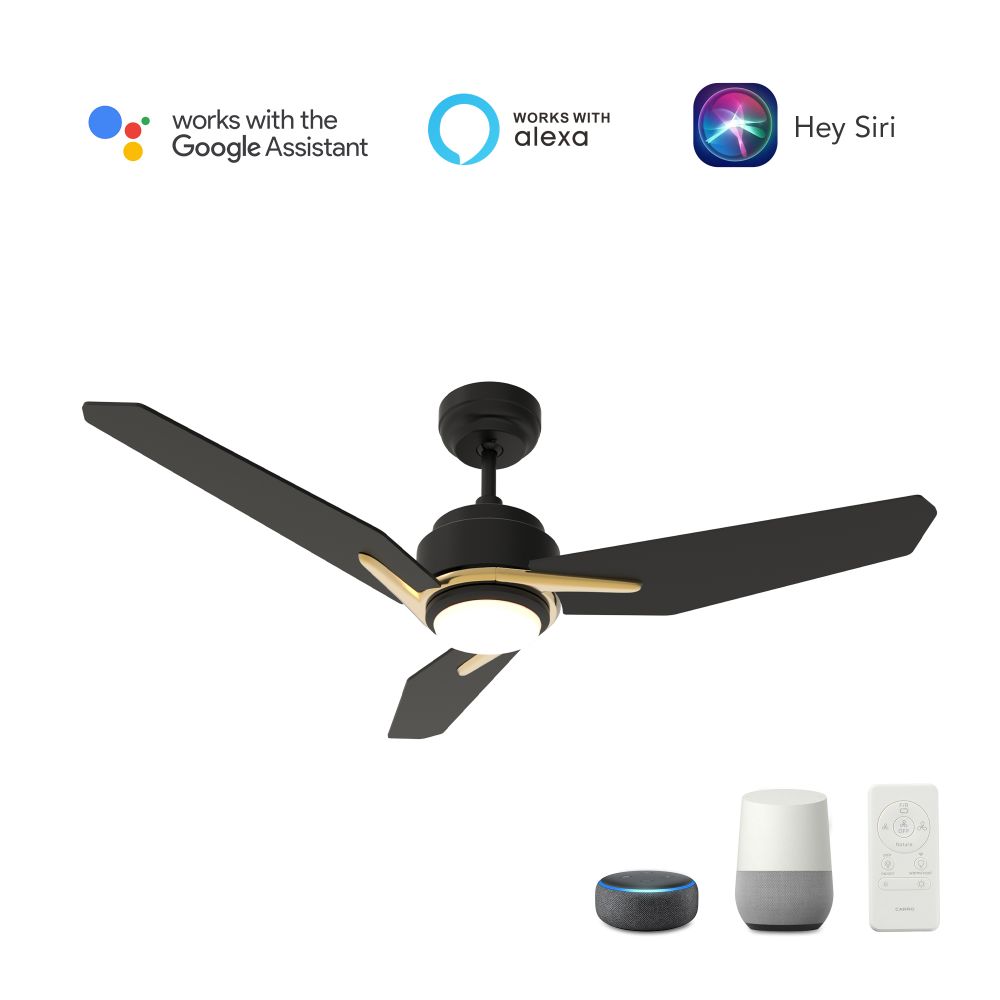 Carro USA VS563J3-L11-B2-1G Tracer  56-inch Smart Ceiling Fan with Remote, Light Kit Included, Works with Google Assistant, Amazon Alexa, and Siri Shortcuts.