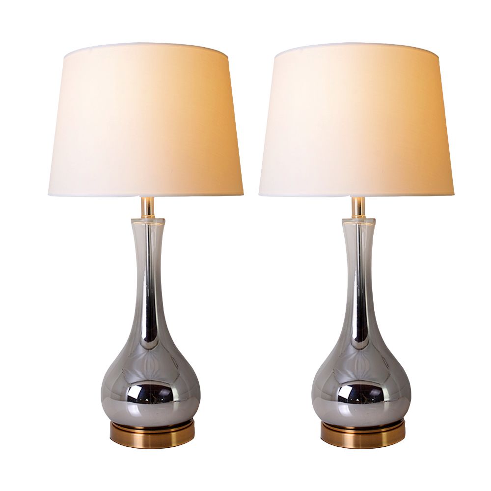Carro USA VT-G28052A4 Melati 28"  Table Lamp (Set of 2) in Chrome Grey Ombre