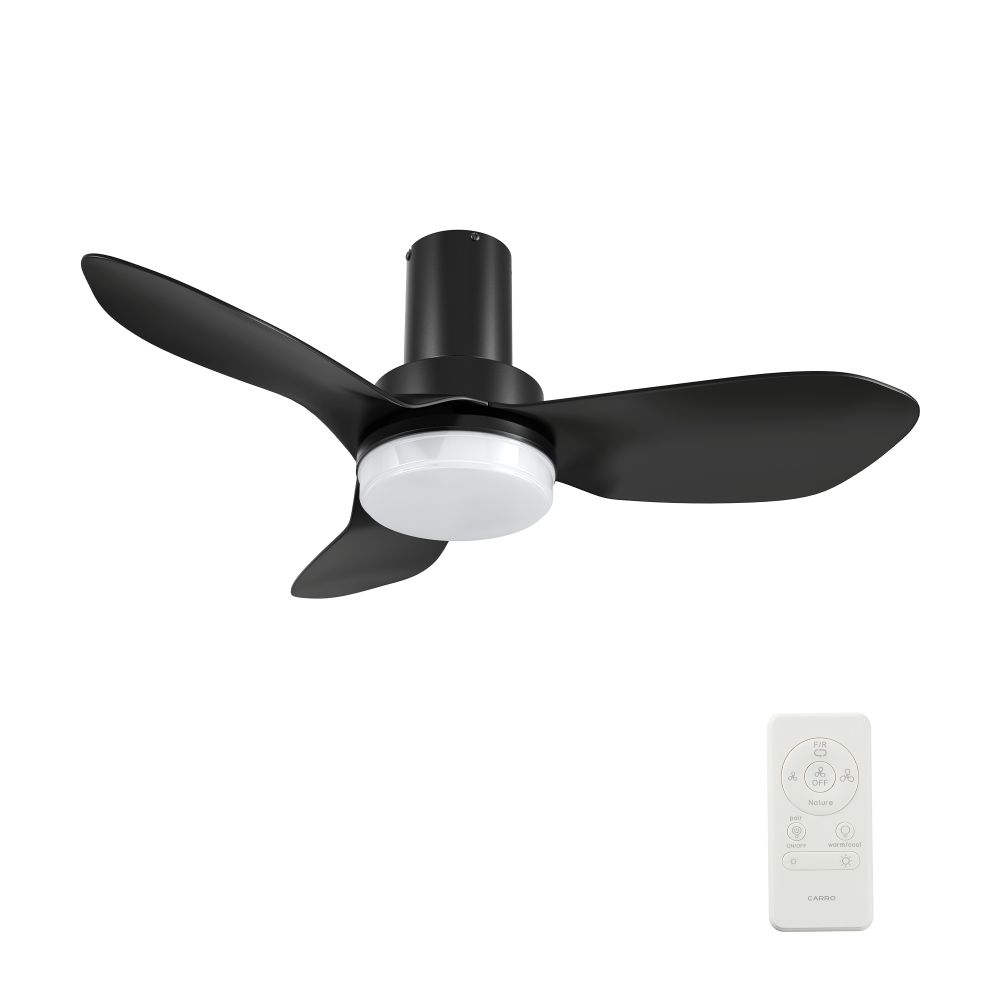 Carro USA YDC363V2-L12-B2-1-FM Bude 36" Ceiling Fan with Remote, Light Kit Included.