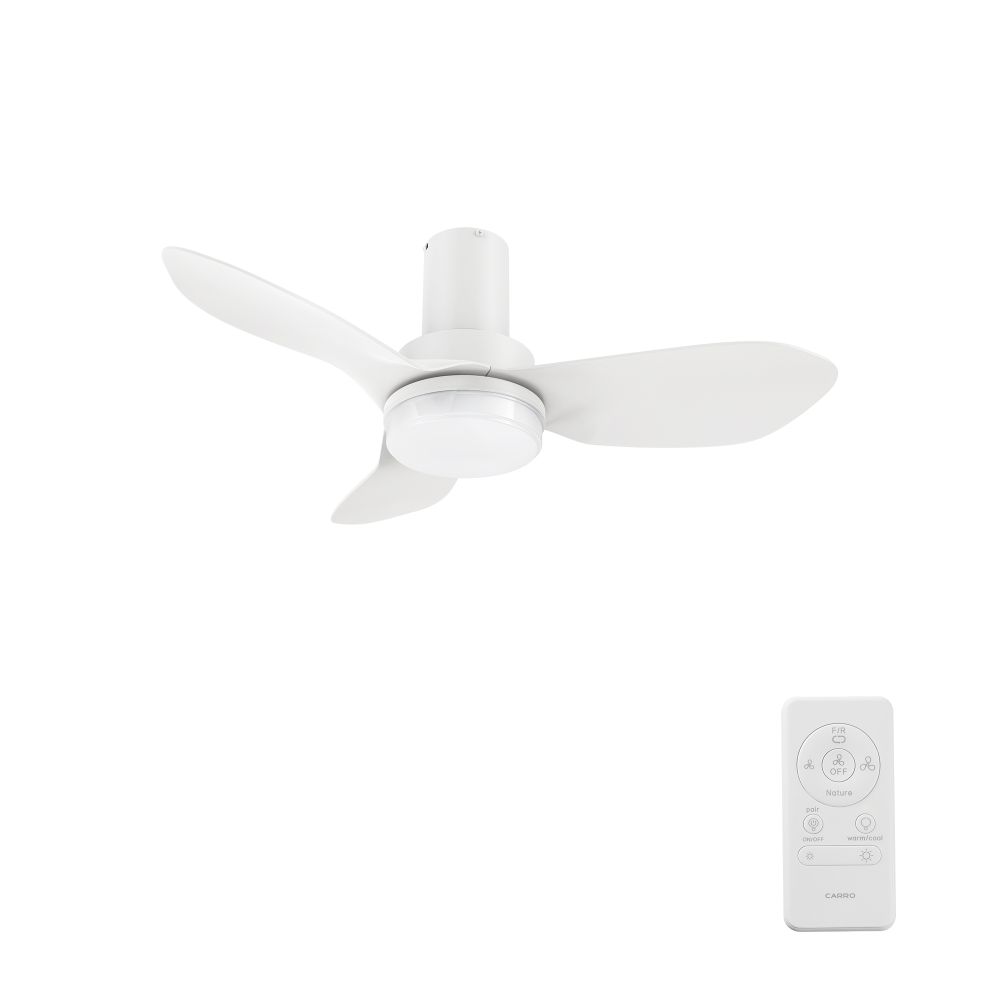 Carro USA YDC363V2-L12-W1-1-FM Bude 36" Ceiling Fan with Remote, Light Kit Included.