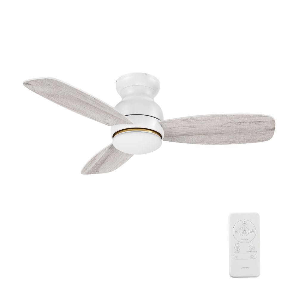 Carro USA YDC443Q-L12-WP-1-FM Honiton 44" Ceiling Fan with Remote, Light Kit Included.