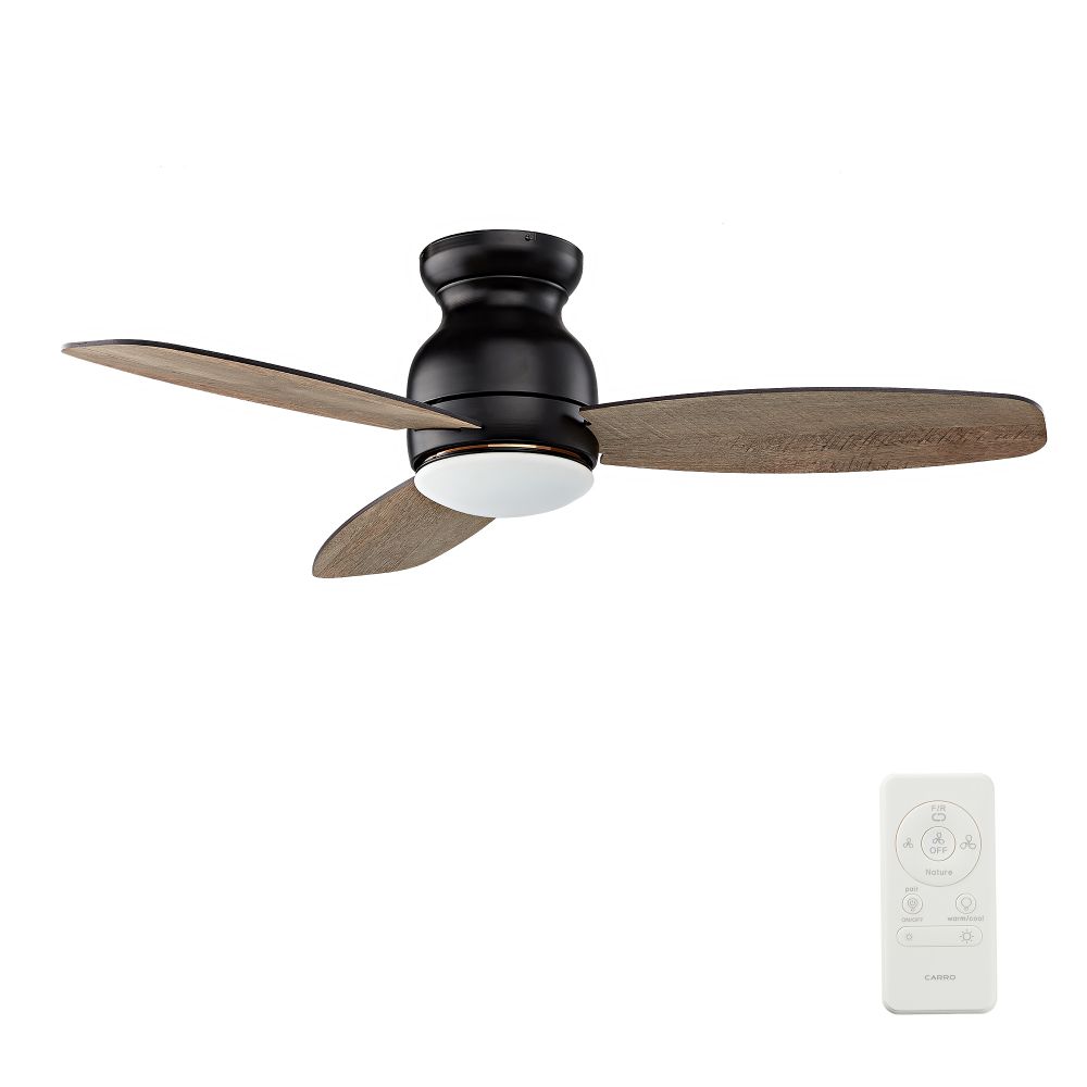 Carro USA YDC483Q-L12-BG-1-FM Honiton 48" Ceiling Fan with Remote, Light Kit Included.