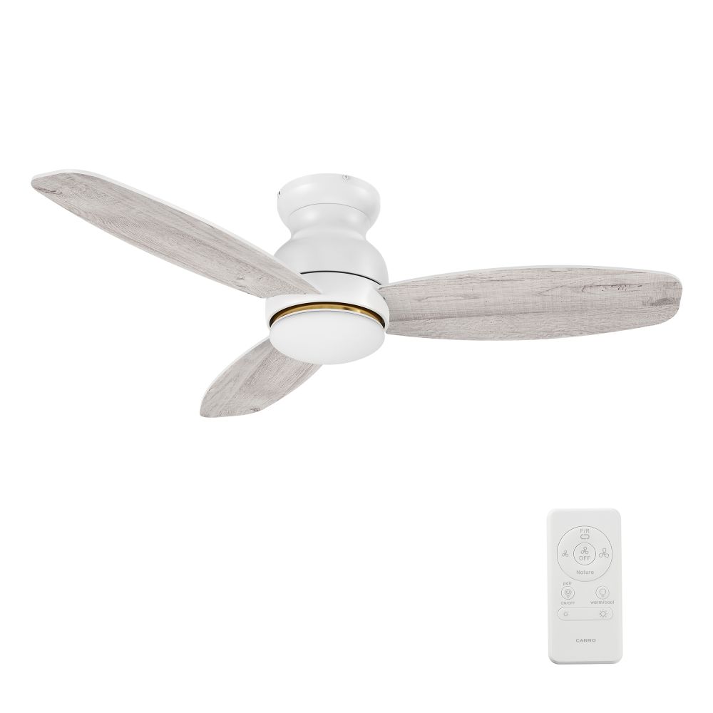 Carro USA YDC483Q-L12-WP-1-FM Honiton 48" Ceiling Fan with Remote, Light Kit Included.