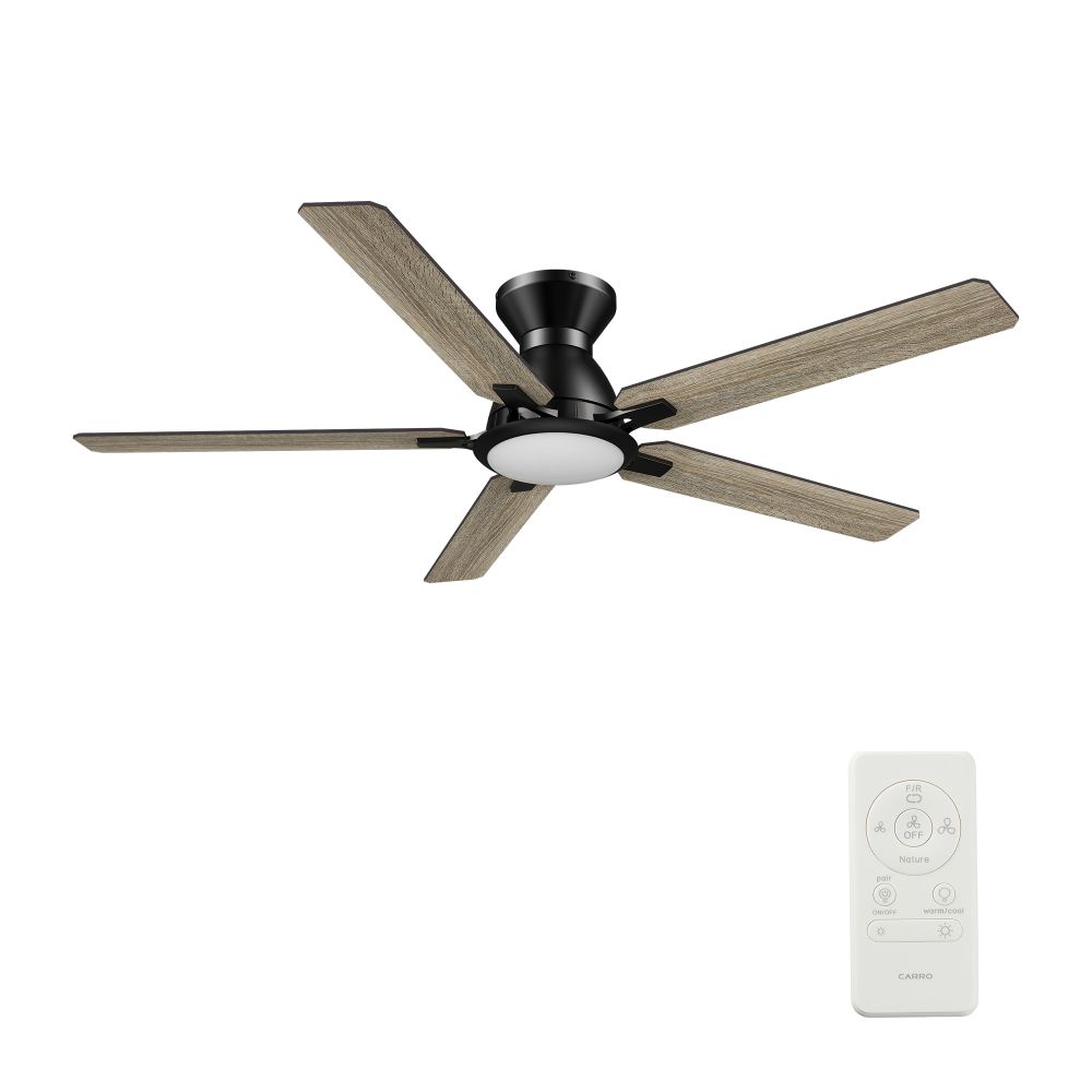 Carro USA YDC525J-L12-BG-1-FM Bristol 52" Ceiling Fan with Remote, Light Kit Included.