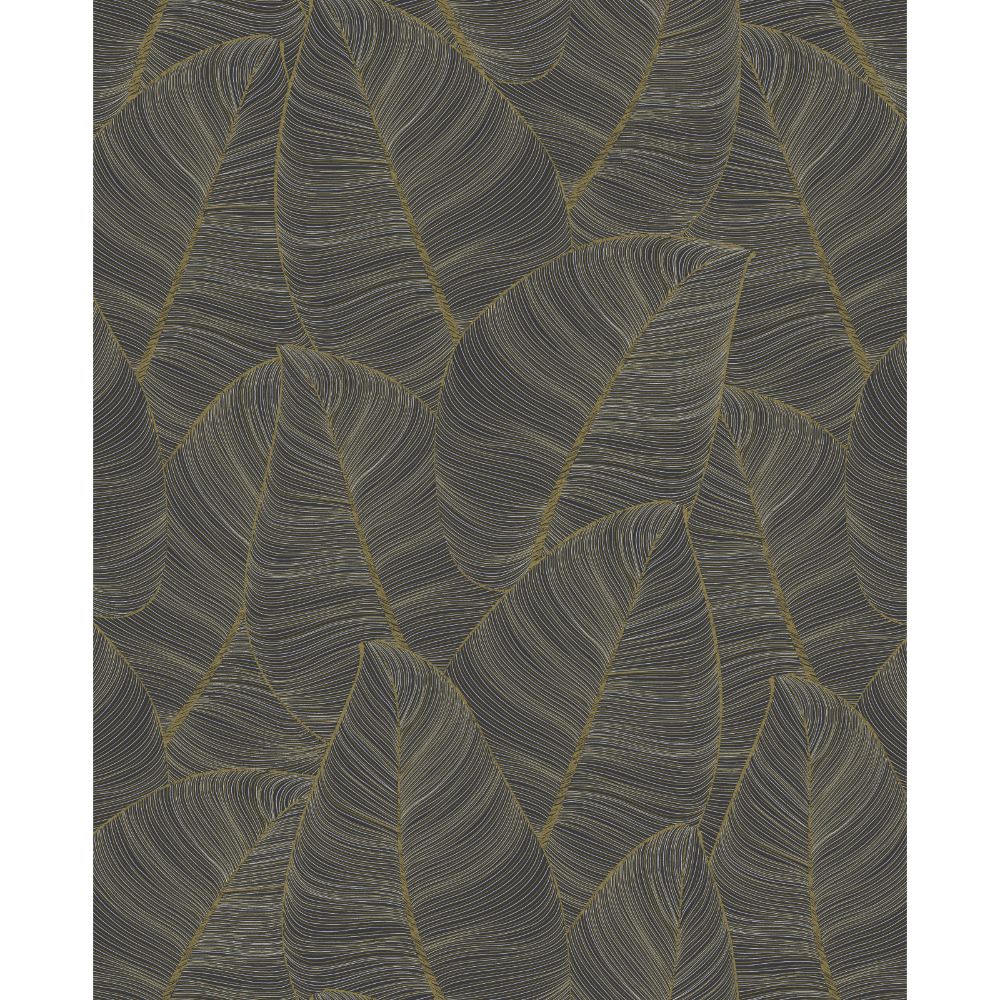 Casa Mia Wallpaper RM21807 Casa Mia Lined Leaves Peel & Stick Wallpaper