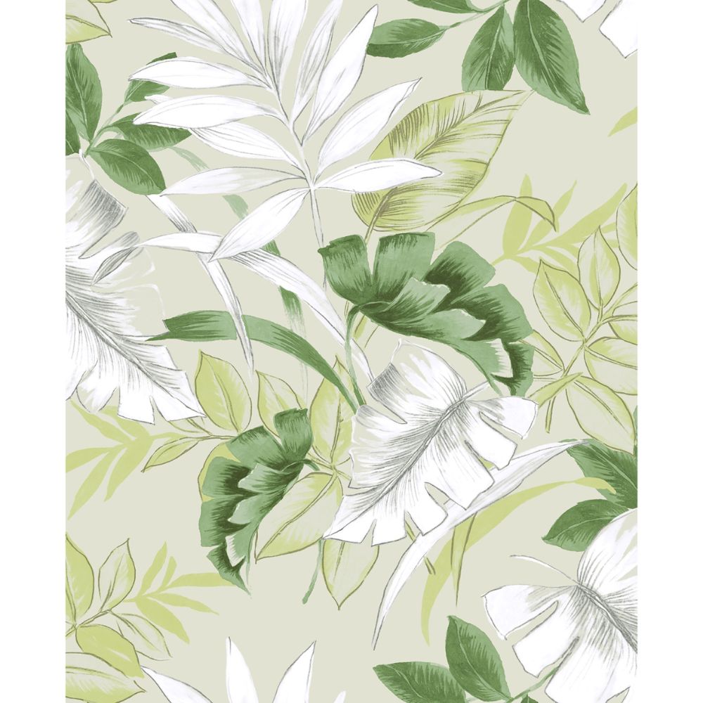 Casa Mia Wallpaper RM22404 Tropical Leaves Wallpaper in Spring Green