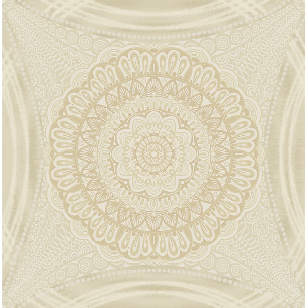 Casa Mia Wallpaper RM-10905 Contemporary 3d Design Damask Gravure Printing Wallcovering Design Gold 
