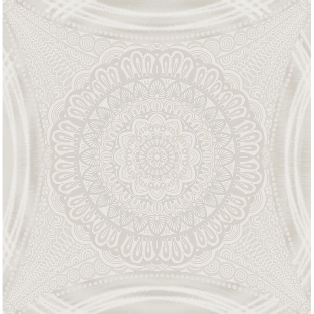 Casa Mia Wallpaper RM-10907 Contemporary 3d Design Damask Gravure Printing Wallcovering Design Silver Grey 