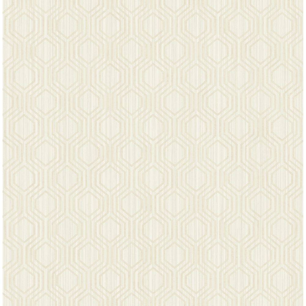 Casa Mia Wallpaper RM30605 Geometric Hexagon Wallpaper In Cream, Gold