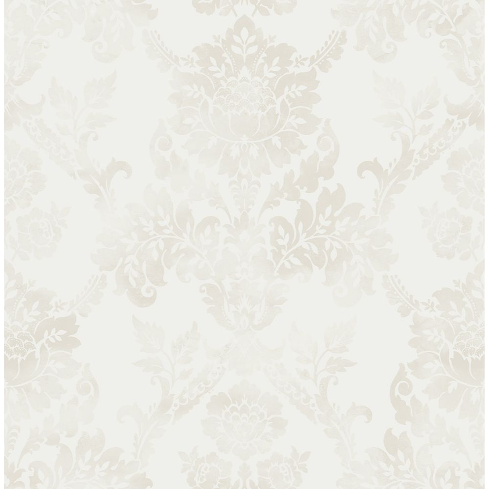 Casa Mia Wallpaper RM50602 Neoclassic Hidden Damask Wallpaper In Soft Grey