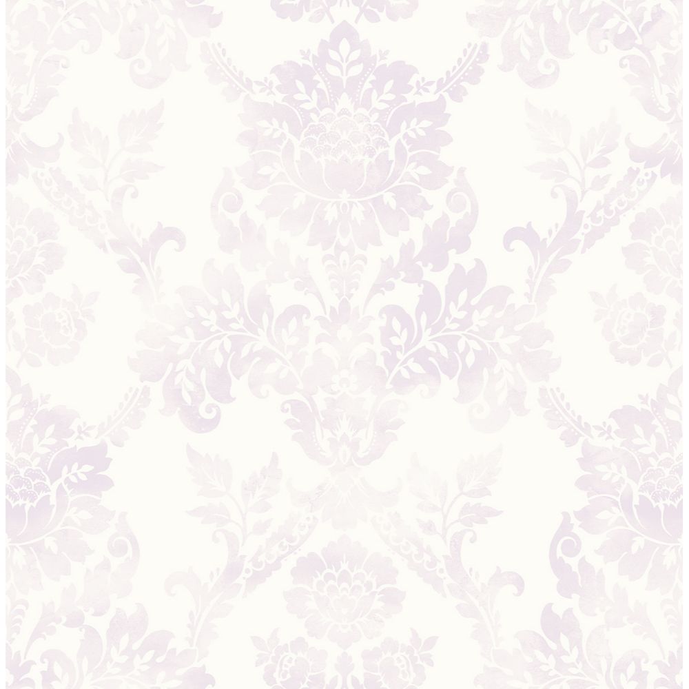 Casa Mia Wallpaper RM50609 Neoclassic Hidden Damask Wallpaper In Soft Purple