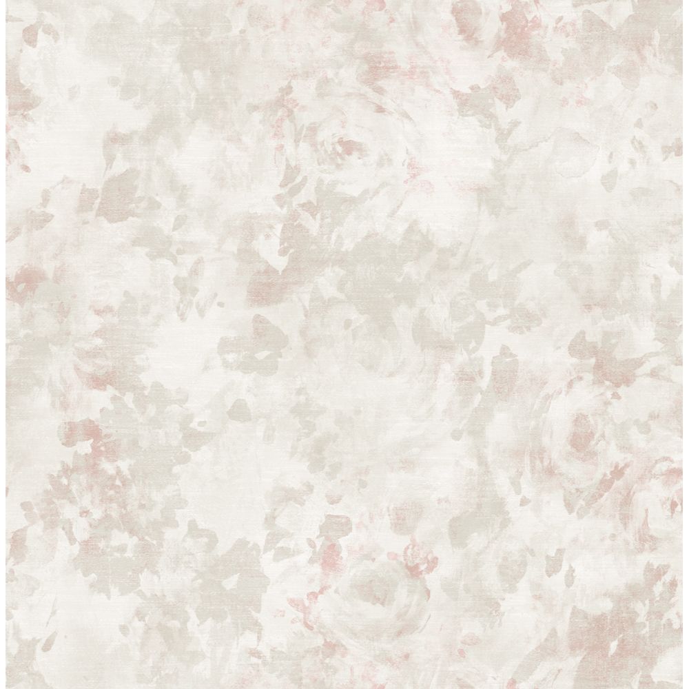 Casa Mia Wallpaper RM51301 Abstract Flower Wallpaper In Grey, White, Soft Pink