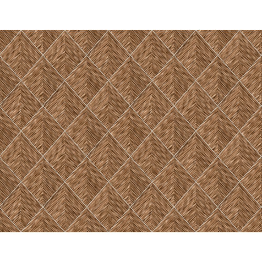 Casa Mia Wallpaper RM71006 3d Piramid Grasscloth Wallpaper In Copper