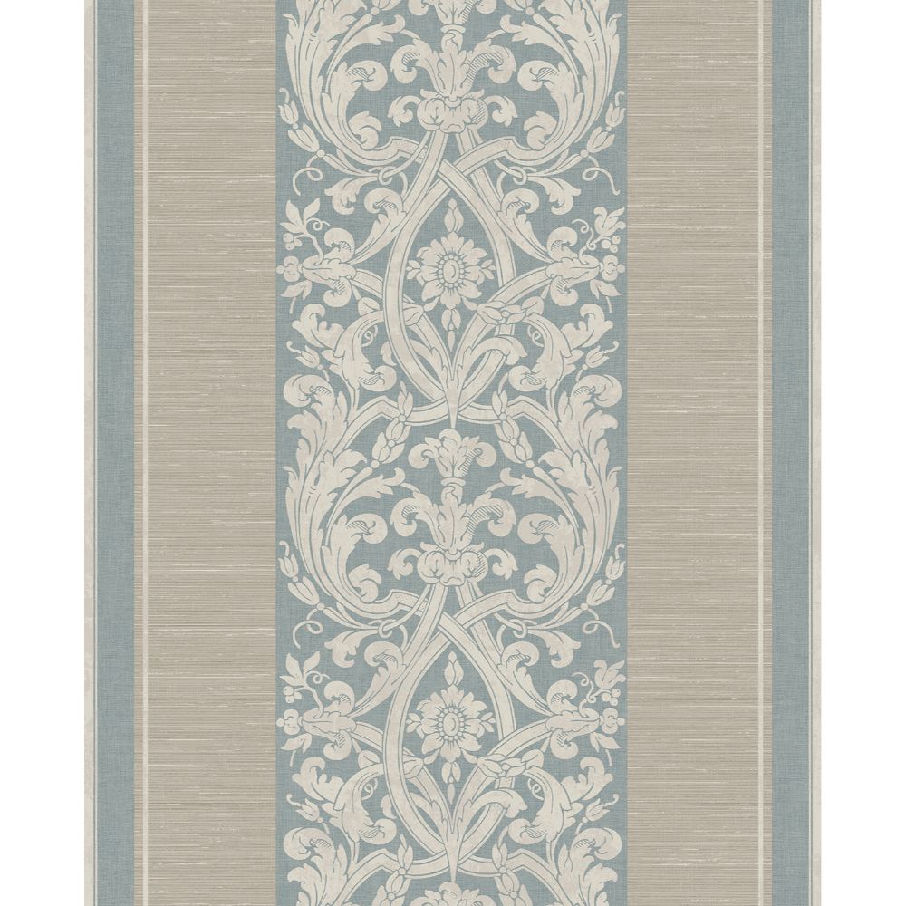 Casa Mia Wallpaper RM80602 Gothic Stripes Wallpaper In Blue, Grey