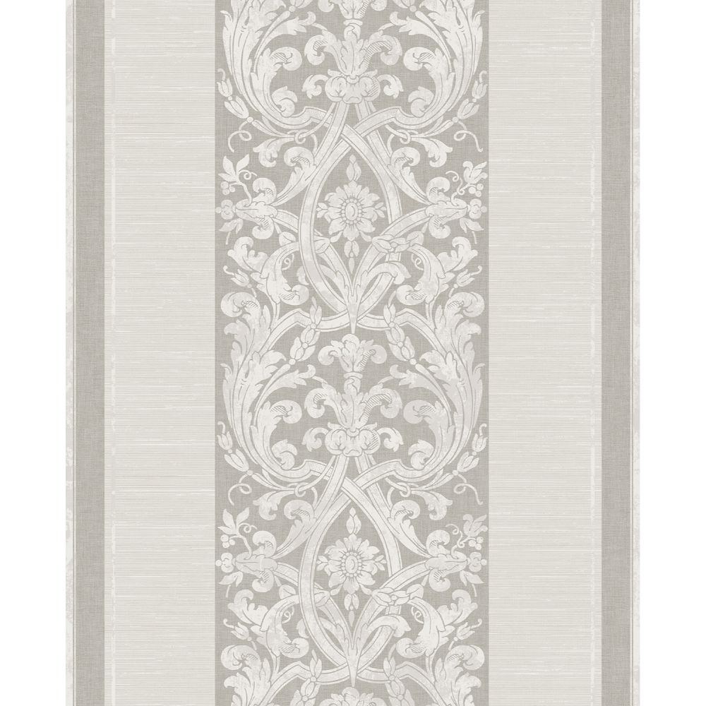 Casa Mia Wallpaper RM80608 Gothic Stripes Wallpaper In Grey, White