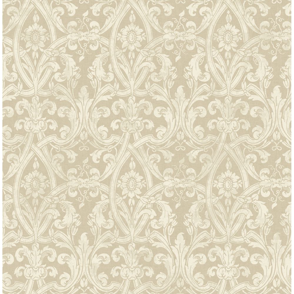 Casa Mia Wallpaper RM80707 Gothic Scroll Wallpaper In Gold