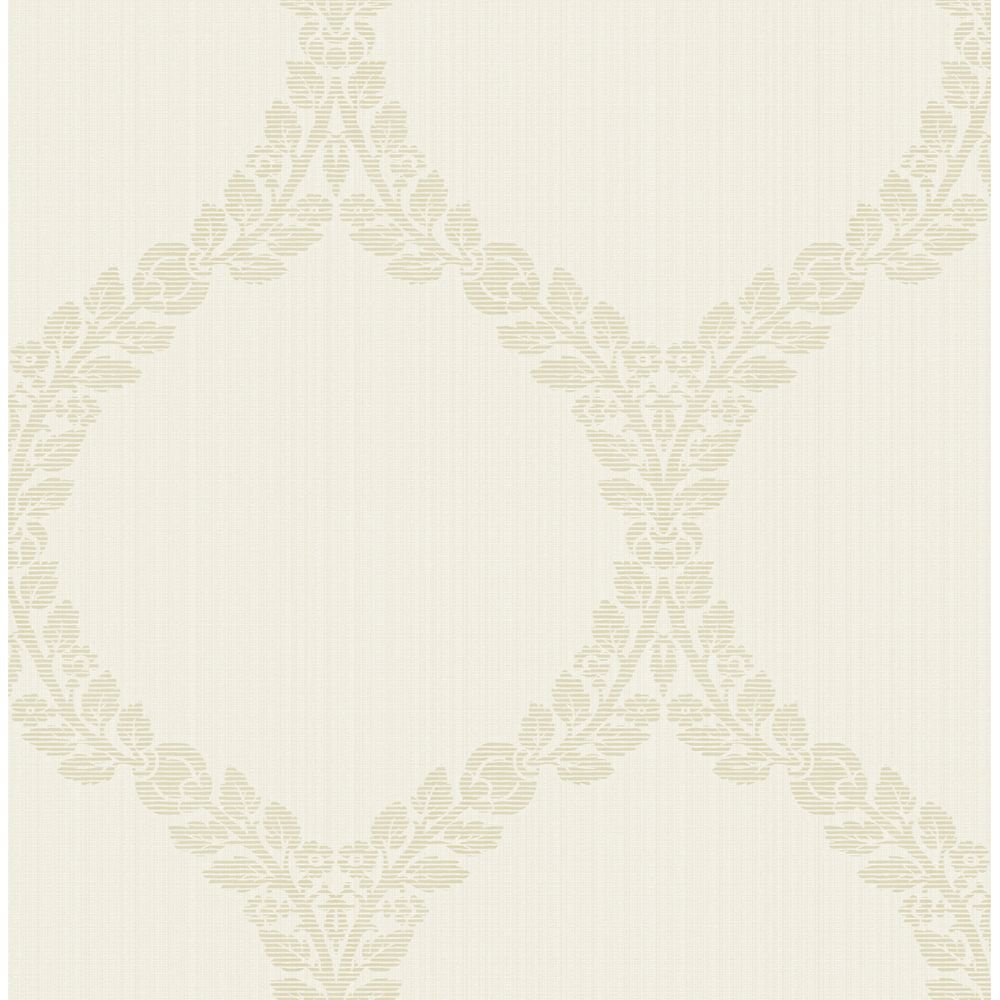 Casa Mia Wallpaper RM80905 Medallion  Wallpaper In Cream