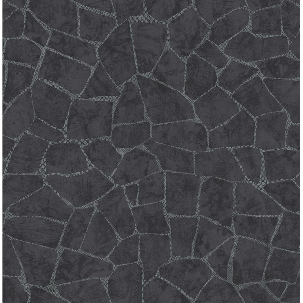 Casa Mia RM91400 Graphite Wallpaper in Black