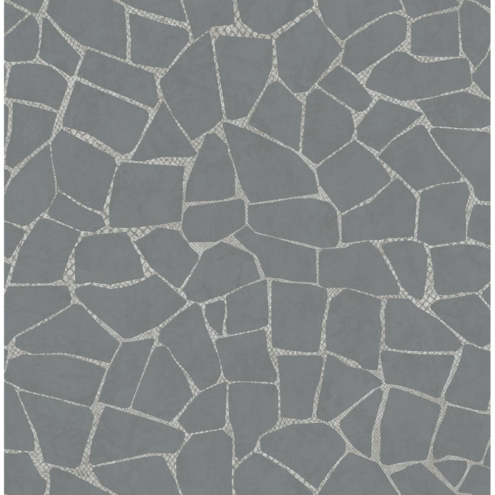 Casa Mia RM91408 Graphite Wallpaper in Grey