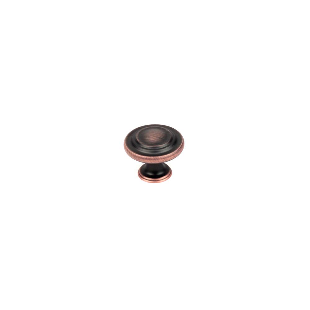Century Hardware 07015-OBH 1-1//4" Round Knob In Oil Rubbed Bronze With Copper Highlights