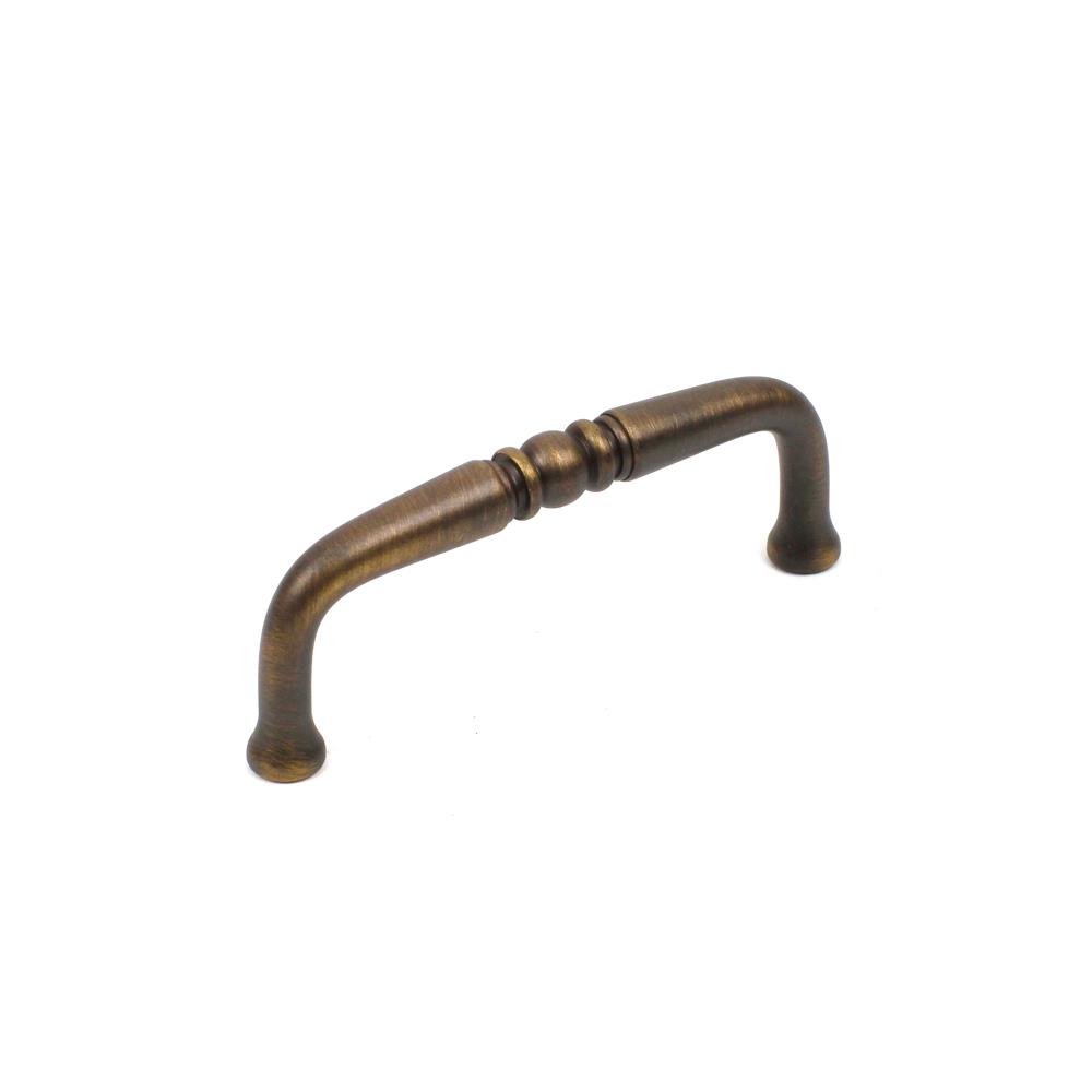 Century Hardware 12353-WB Solid Brass, Pull, 3 inch c.c. Weathered Brass in the Plymouth collection
