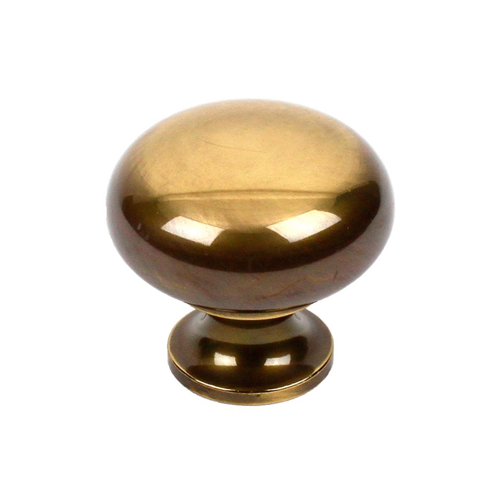 Century Hardware 12405-PA Solid Brass, Knob, 1-1/4 inch diameter Polished Antique in the Yukon collection