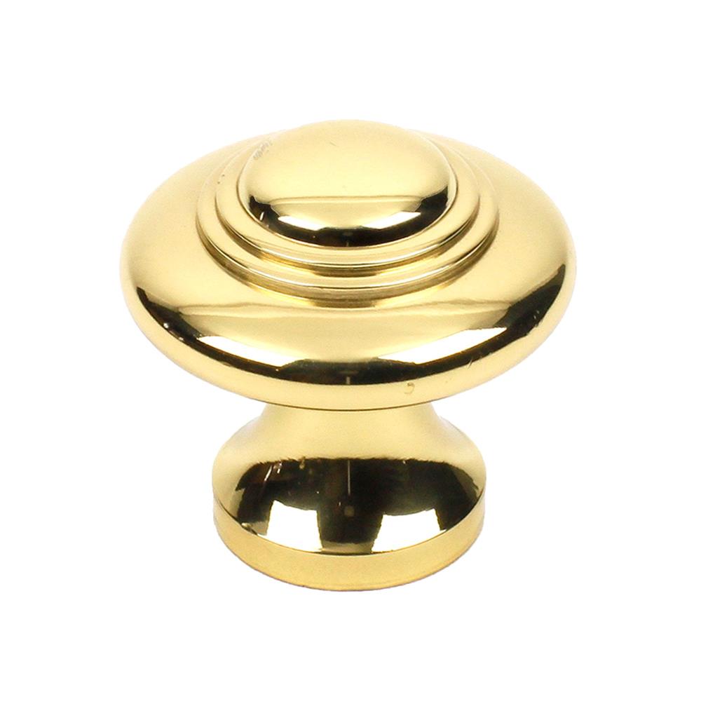 Century Hardware 12927-3 Solid Brass, Knob, 1-3/8 inch diameter Polished Brass in the Hartford collection