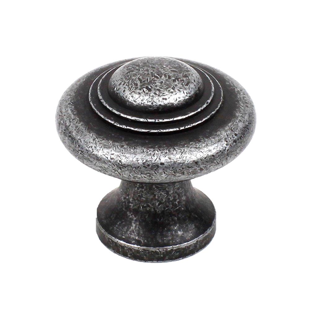 Century Hardware 12927-AS Solid Brass, Knob, 1-3/8 inch diameter Aged Silver in the Hartford collection