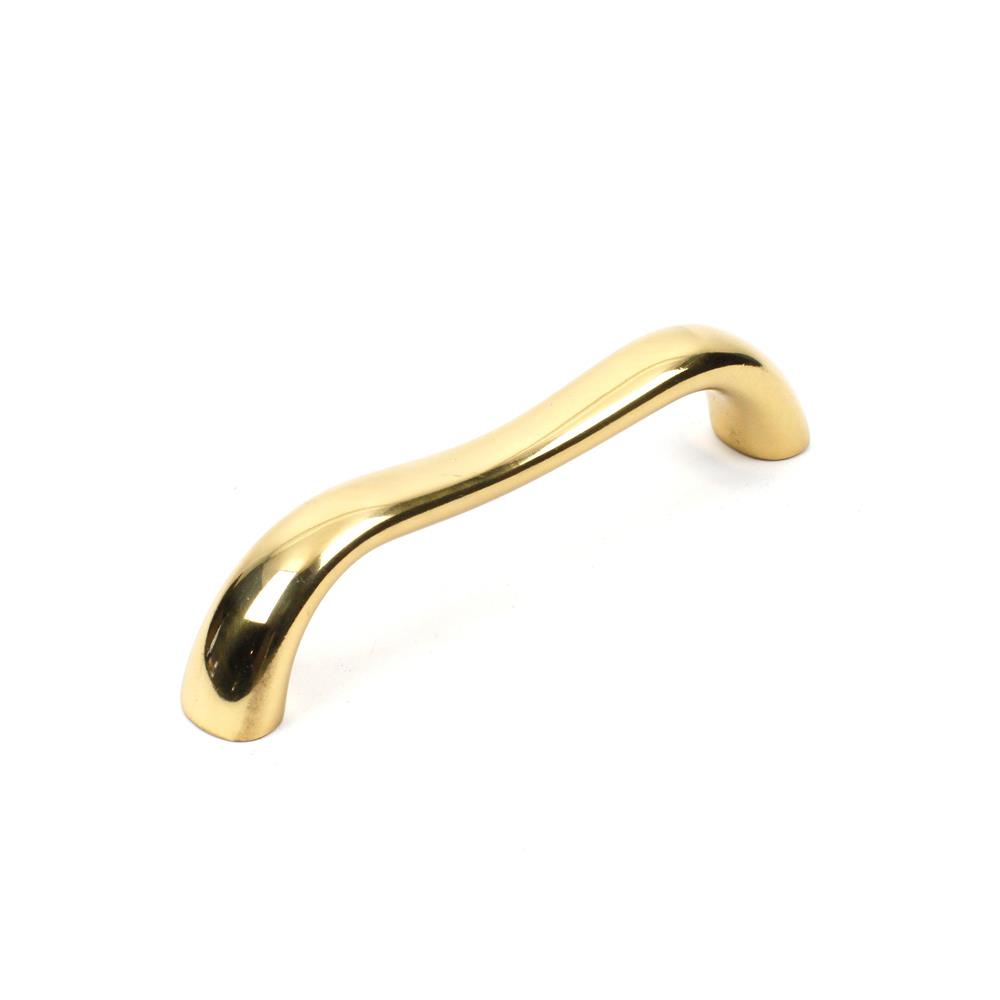 Century Hardware 13036-3 Solid Brass, Pull, 96mm c.c. Polished Brass in the Elite collection