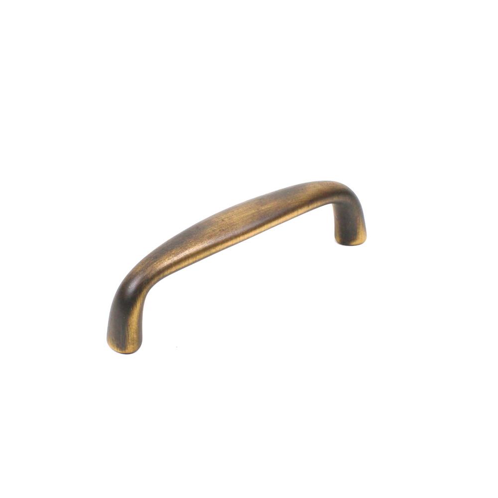 Century Hardware 13333-WB Solid Brass, Pull, 3 inch c.c. Weathered Brass in the Plymouth collection