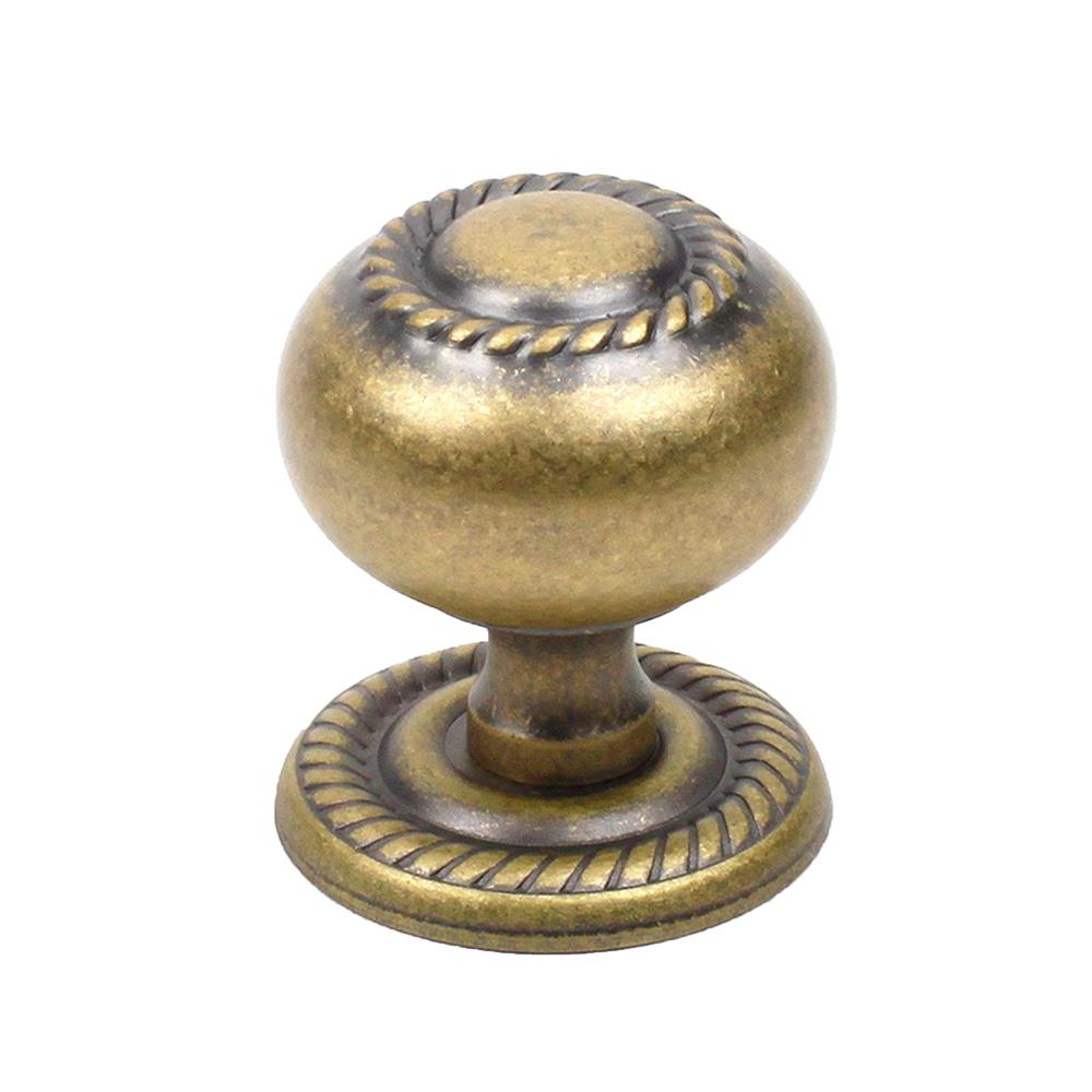Century Hardware 15056-3B Hollow Brass, Knob/Backplate, 1-1/4 inch diameter Aged English in the Saturn collection