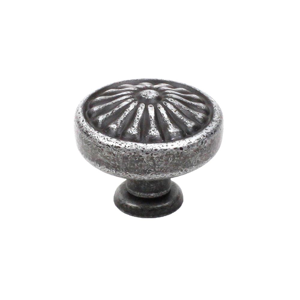 Century Hardware 15326-AS Solid Brass, Knob, 1-1/4 inch diameter Aged Silver in the Hartford collection