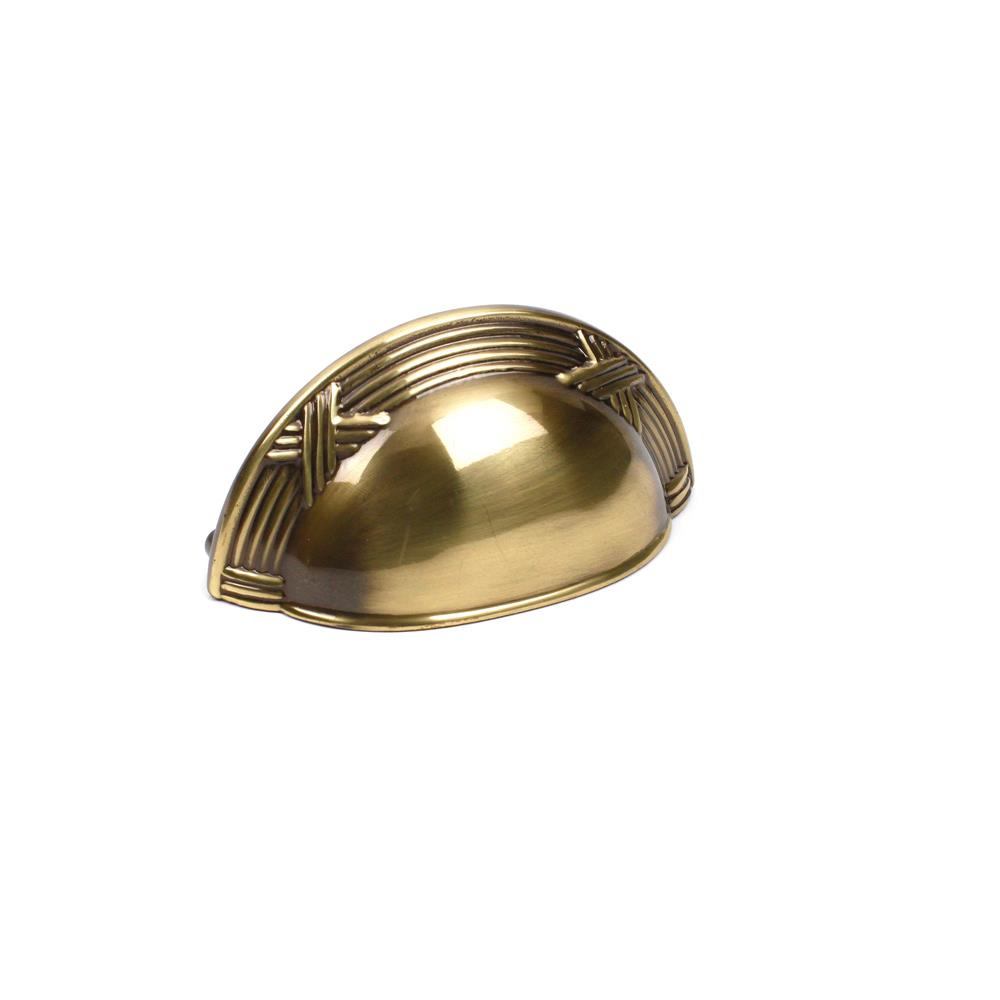 Century Hardware 15543-PA Solid Brass, Cup Pull, 3 inch c.c. Polished Antique in the Georgian collection