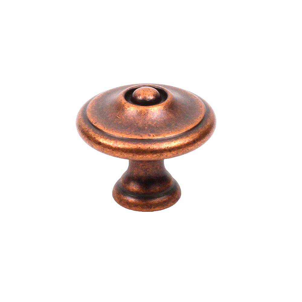 Century Hardware 15825-AC Solid Brass, Knob, 1-3/16 inch diameter Aged Copper in the Hartford collection