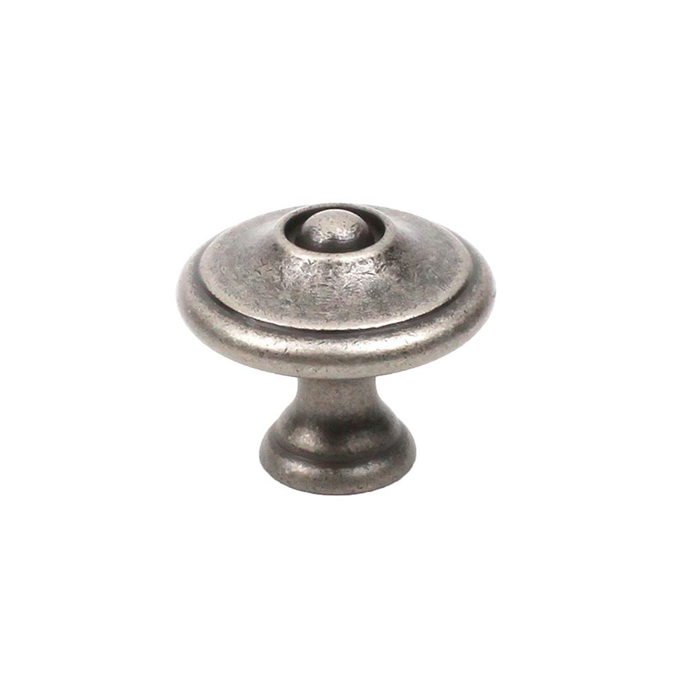 Century Hardware 15825-AP Solid Brass, Knob, 1-3/16 inch diameter Aged Pewter in the Hartford collection