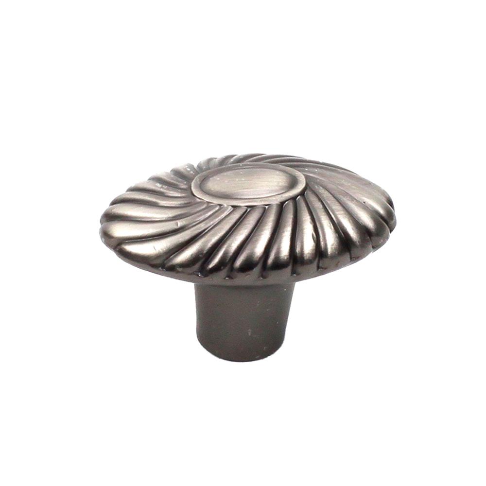 Century Hardware 26709-APH Zinc Die Cast, Knob, 1-5/8 inch diameter Brushed Antique Pewter in the Orchid collection