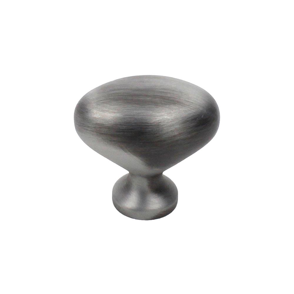 Century Hardware 27117-WP Zinc Die Cast, Oval Knob, 1-3/8 inch diameter Weathered Pewter in the Glacier collection