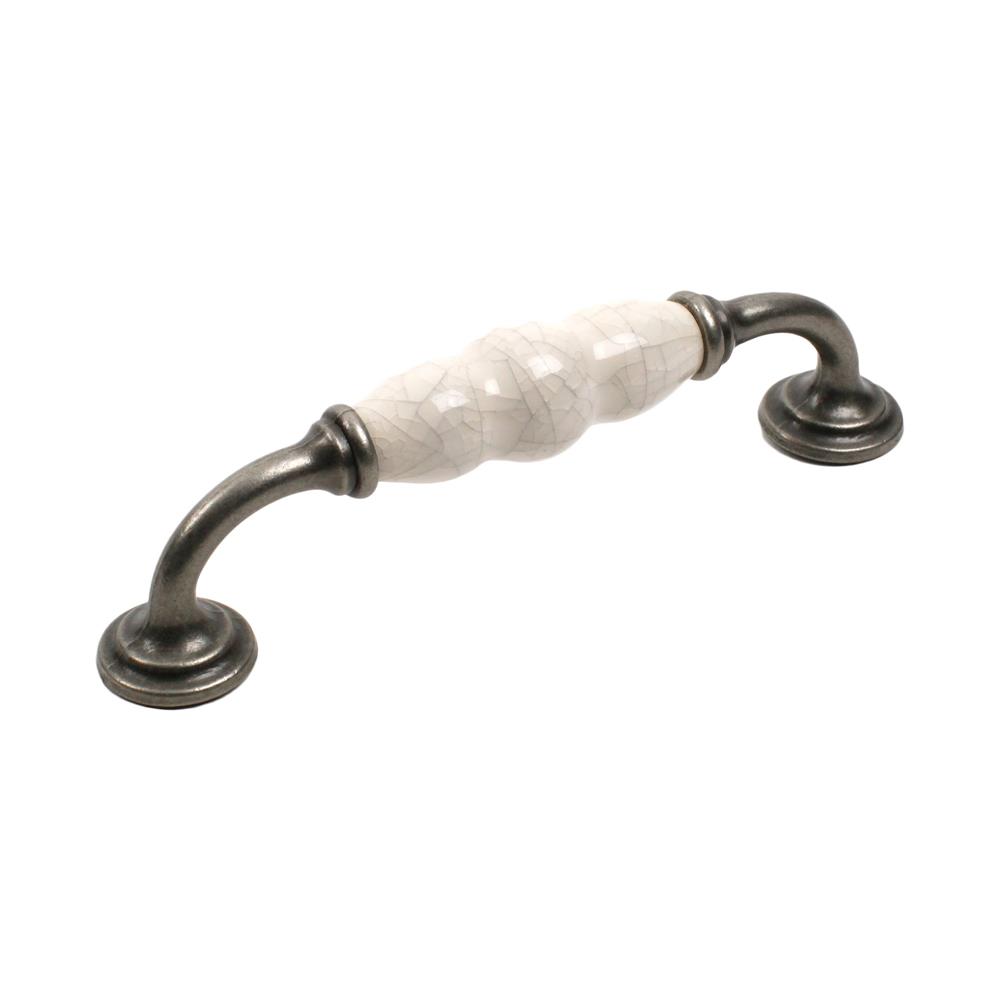 Century Hardware 27438-OBBC Zinc Die Cast, Pull, 128mm c.c. Polished Chrome/ Brown Crackle in the Nordic II collection
