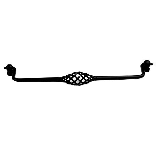 Century Hardware 44039D-MB Wrought Iron, Bail Pull, 10 inch c.c.Matt Black in the Orleans collection