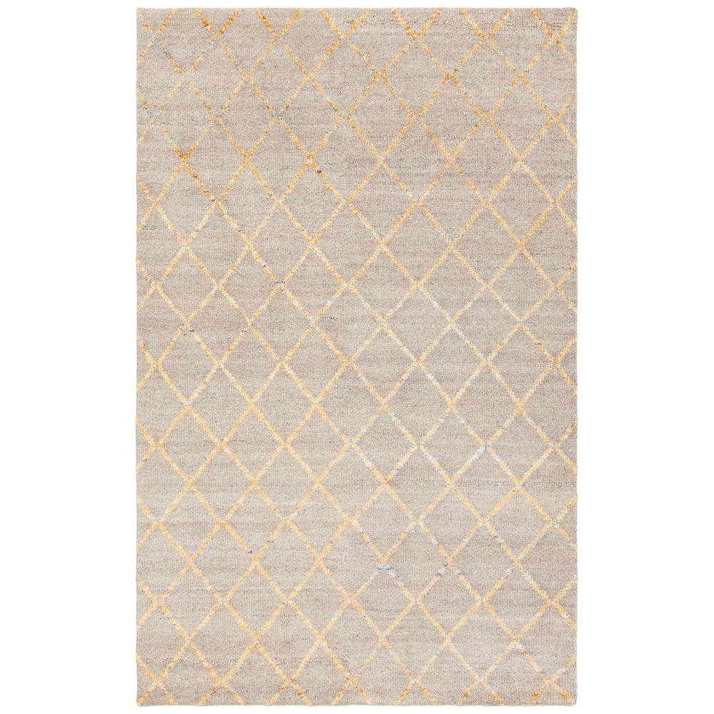 Chandra Rugs AAR44001 AARUSHI Hand Knotted Contemporary Rug in Beige/Gold, 7