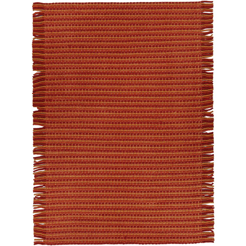 Chandra Rugs ADA33001 ADALINE Hand-Woven Contemporary Rug in Red/Orange, 7
