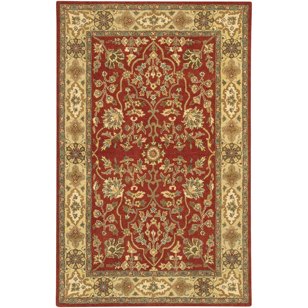Chandra Rugs ADO905 ADONIA Hand-Tufted Traditional Rug in Red/Green/Gold/Brown, 5