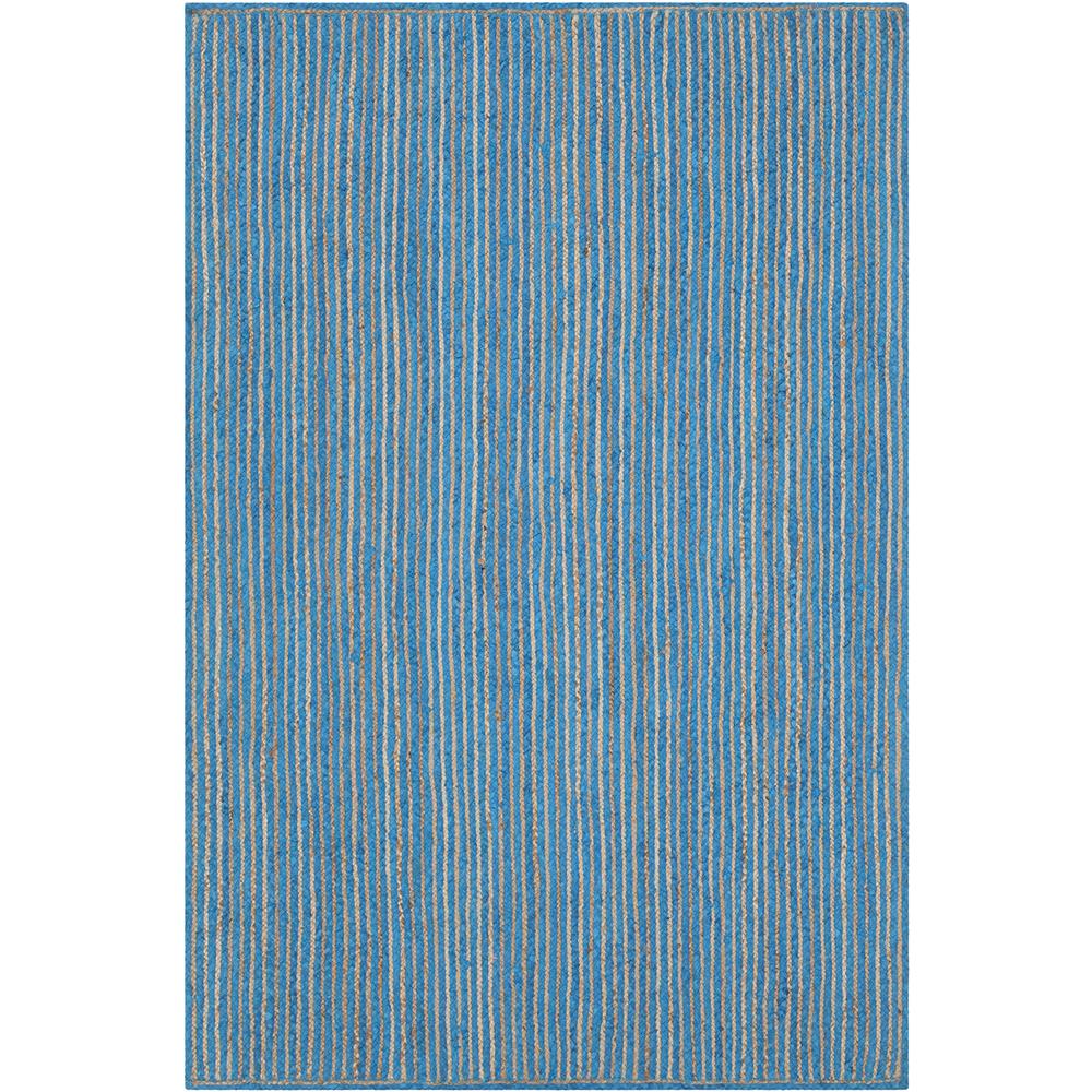 Chandra Rugs ALY33302 ALYSSA Hand-Woven Contemporary Rug in Blue/Natural, 5
