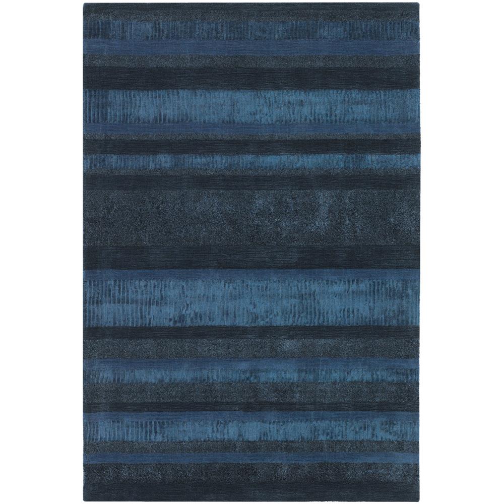 Chandra Rugs AMI30503 AMIGO Hand-Woven Contemporary Rug in Blue/Charcoal, 7