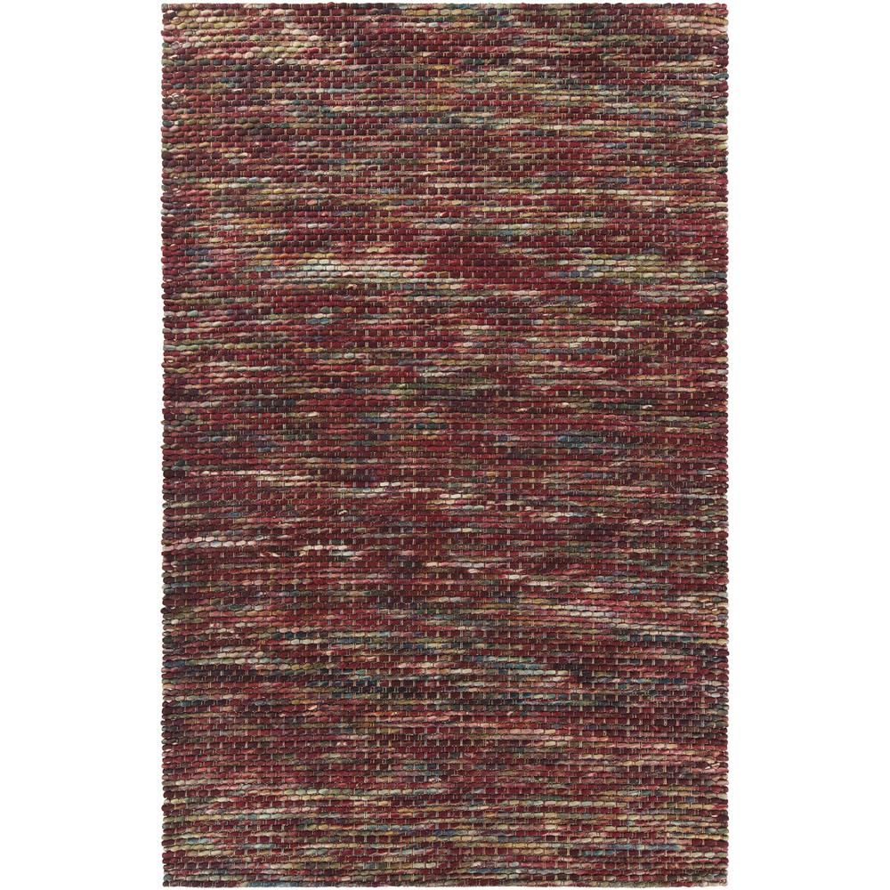 Chandra Rugs ARG51503 ARGOS Hand-Woven Contemporary Wool Rug in Red/Multi, 7