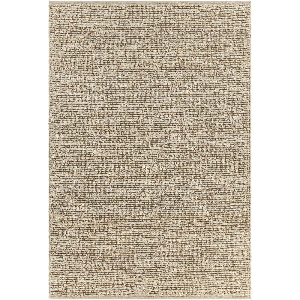 Chandra Rugs ARL29901 ARLENE Hand-Woven Solid Color Jute Rug in Bleached, 5